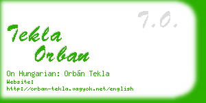 tekla orban business card